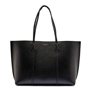 Tory Burch Perry Large Leather Tote – Black